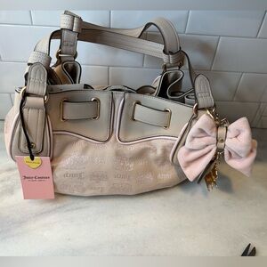 Juicy Couture Juicy Fan Club Satchel Crossbody Bag Sandstone Powder Blush NWT